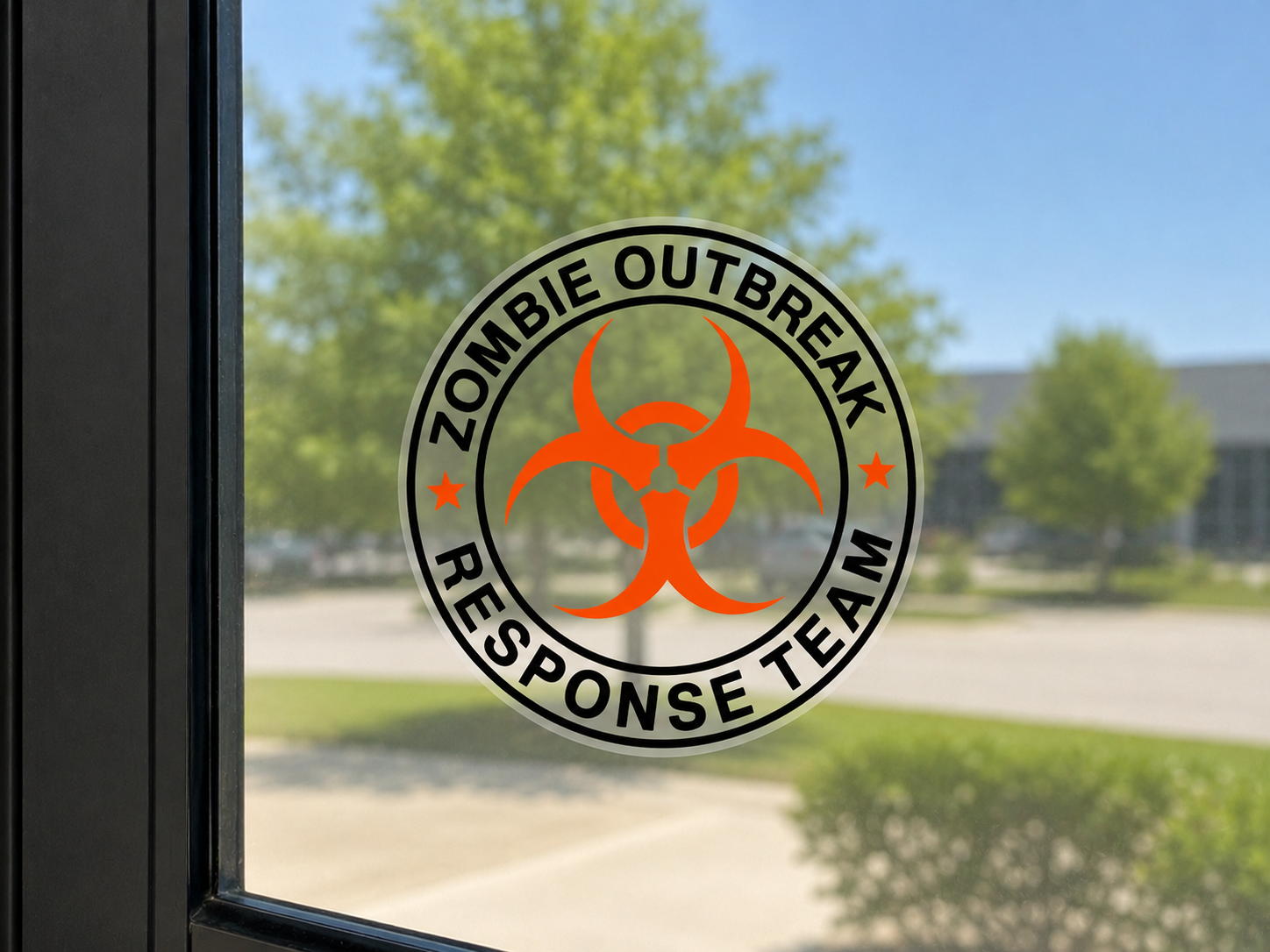 Zombie Outbreak Response Team Window Sticker