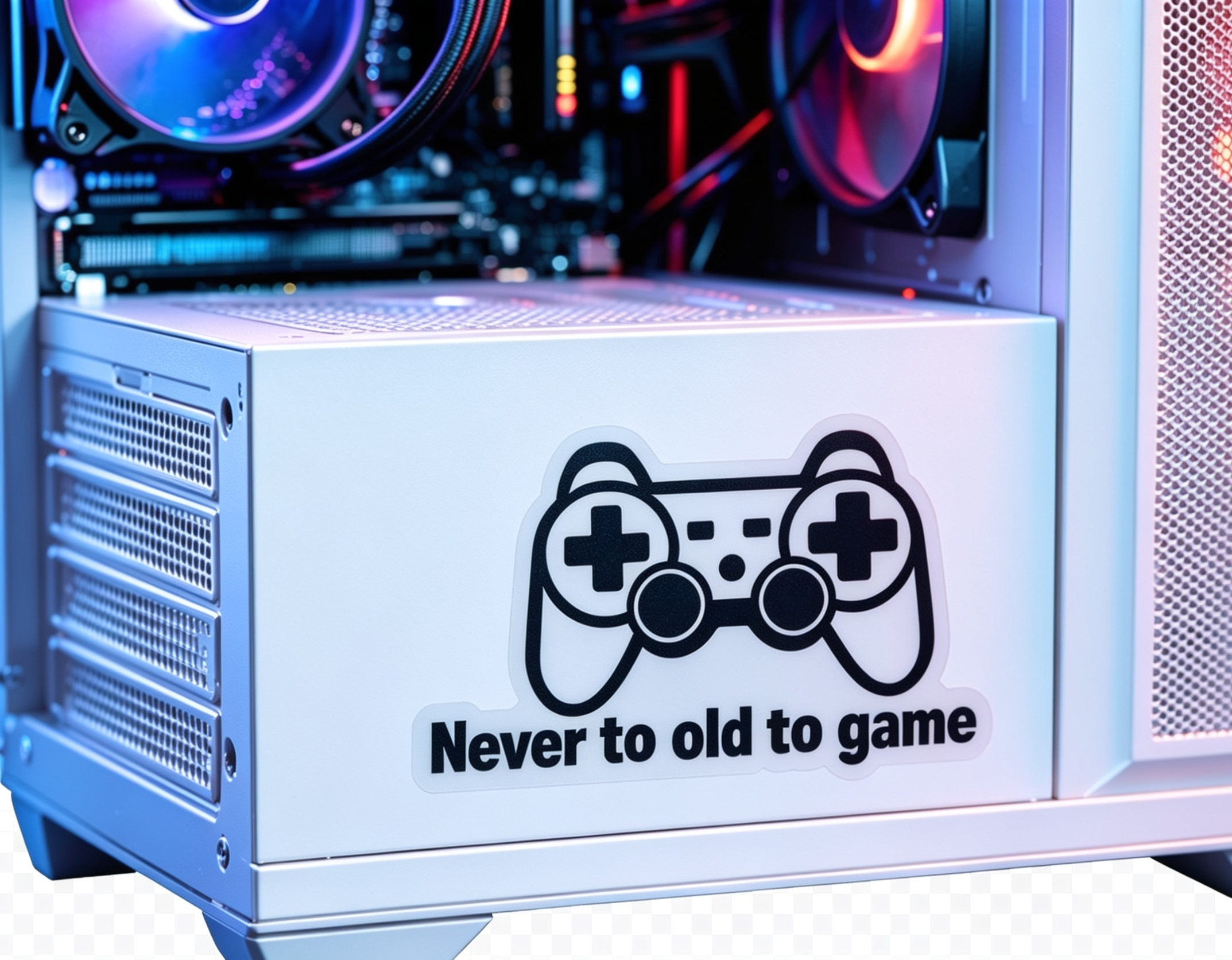 Never to old to game vinyl sticker ( style 1)