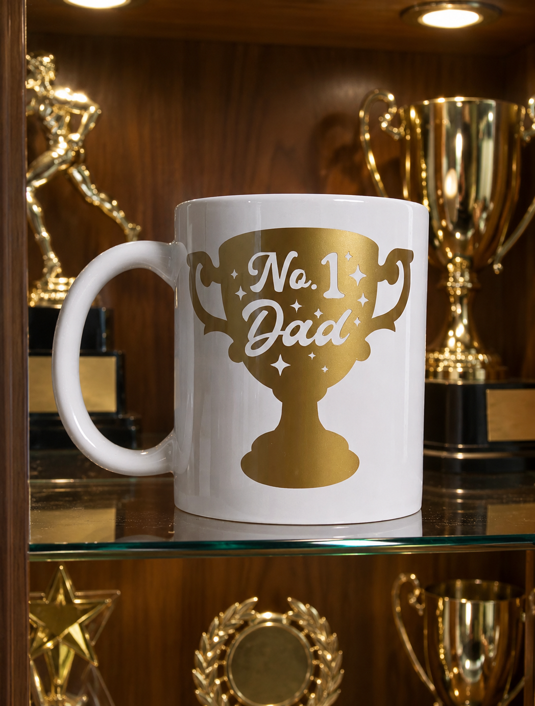 Number one dad trophy mug